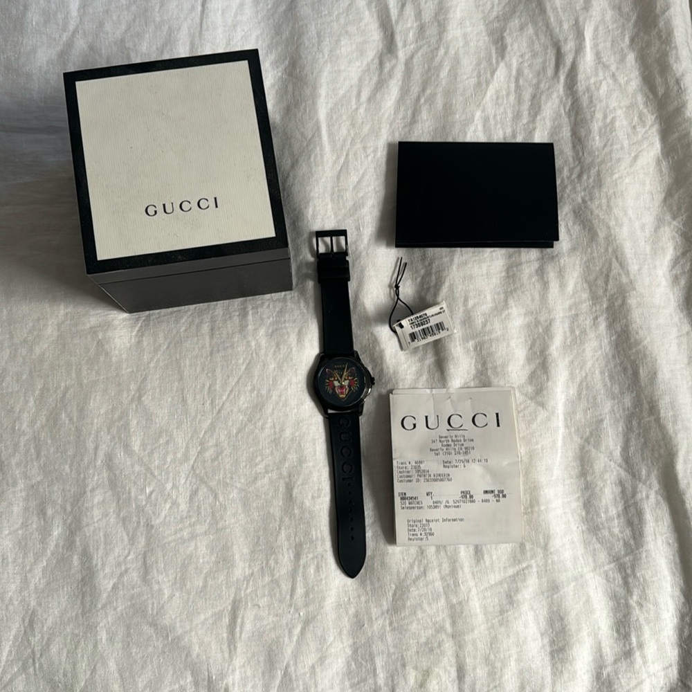Gucci Black Watch with Multicolor Dial